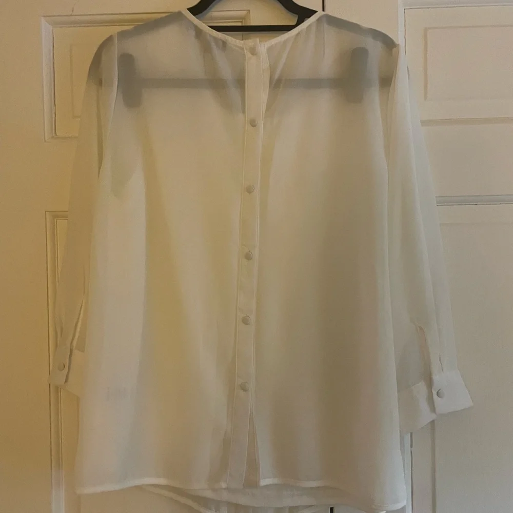 NEW with tags Stitchfix Paper Moon button back white blouse size XL - Picture 3 of 4